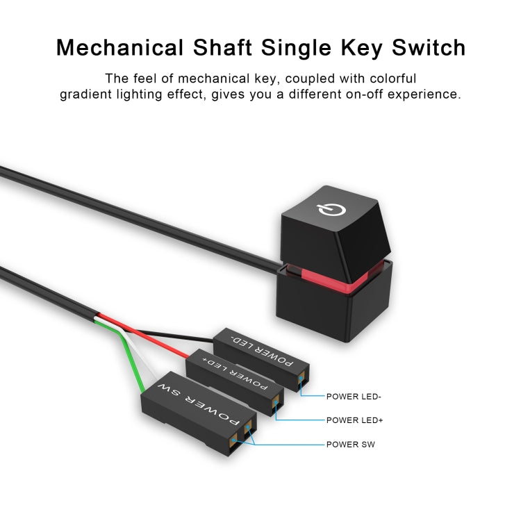 Desktop Computer Mobile Switch Computer Extension Cable Start Button, Color: Orange Case Blue Light 4m Cable - PC Power Supplies by buy2fix | Online Shopping UK | buy2fix