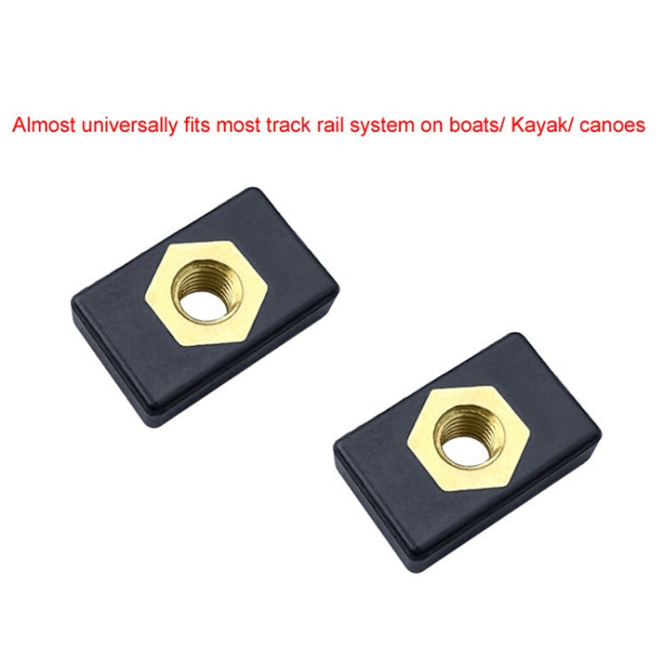 2pcs Kayak Canoe Copper Slide Nut Fishing Rod Holder Base - Marine Accessories & Parts by buy2fix | Online Shopping UK | buy2fix