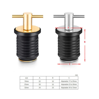 Marine Motorboat Deck Cross Drain Plug Screw, Size: Stainless Steel For 25mm - Marine Accessories & Parts by buy2fix | Online Shopping UK | buy2fix