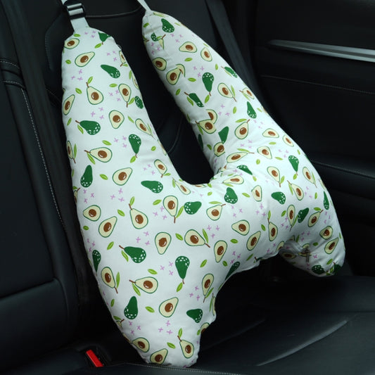 55x66cm Children Car Seat Belt Prevent Neck Strangulation Sleeping Pillow(Avocado) - Seat Accessories by buy2fix | Online Shopping UK | buy2fix