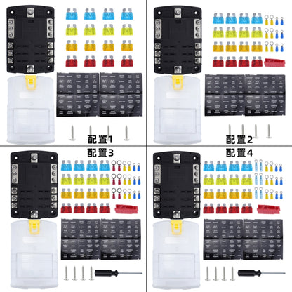 6-Way LED Indicator Fuse Box Socket For RV And Yacht, Set: Configuration 4 - Fuse by buy2fix | Online Shopping UK | buy2fix