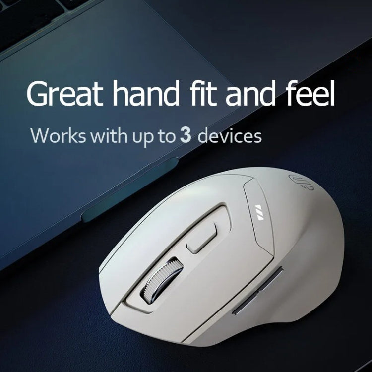 Inphic DR6 2.4G Wireless + Bluetooth 5.0/4.0 Tri-mode Charging Mute Office Gaming Computer Mouse(White Apricot) - Wireless Mice by Inphic | Online Shopping UK | buy2fix