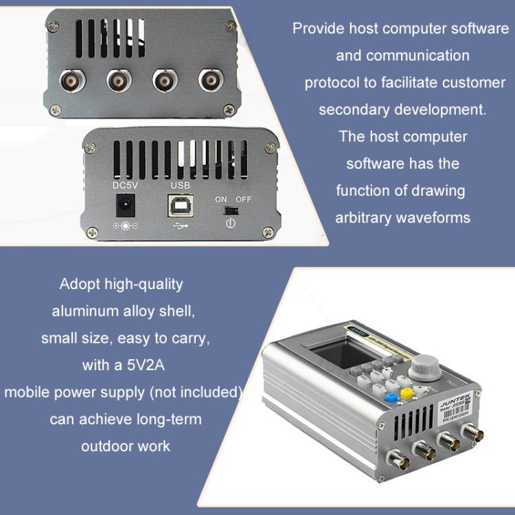 JUNTEK Programmable Dual-Channel DDS Function Arbitrary Waveform Signal Generator, Frequency: 40MHz(EU Plug) - Other Tester Tool by buy2fix | Online Shopping UK | buy2fix