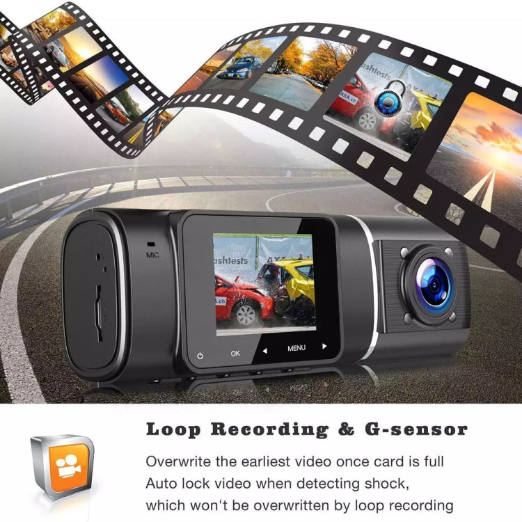 Dual Recording Front 1080+Internal 1080 HD Car Recorder - Car DVRs by buy2fix | Online Shopping UK | buy2fix