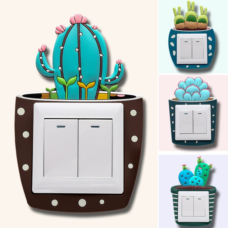 Luminous Three-dimensional Cactus Switch Sticker Socket Panel Cover Decor, Style: Rabbit - Sticker by buy2fix | Online Shopping UK | buy2fix