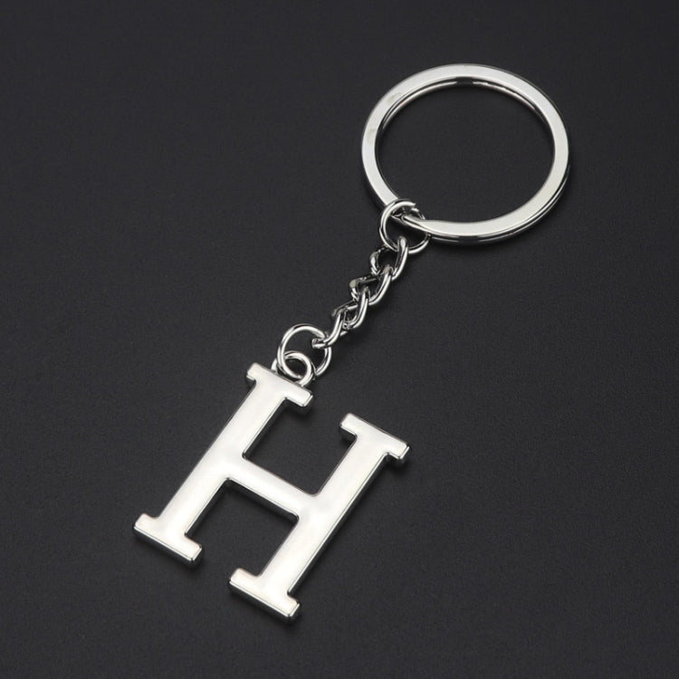 Double-Sided Three-Dimensional Plating Alphabet Keychain, Style: H - Key Rings by buy2fix | Online Shopping UK | buy2fix