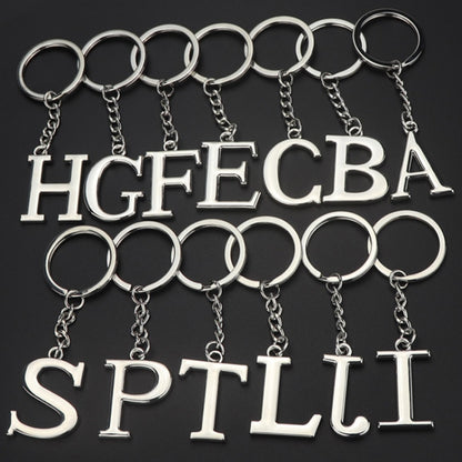 Double-Sided Three-Dimensional Plating Alphabet Keychain, Style: C - Key Rings by buy2fix | Online Shopping UK | buy2fix