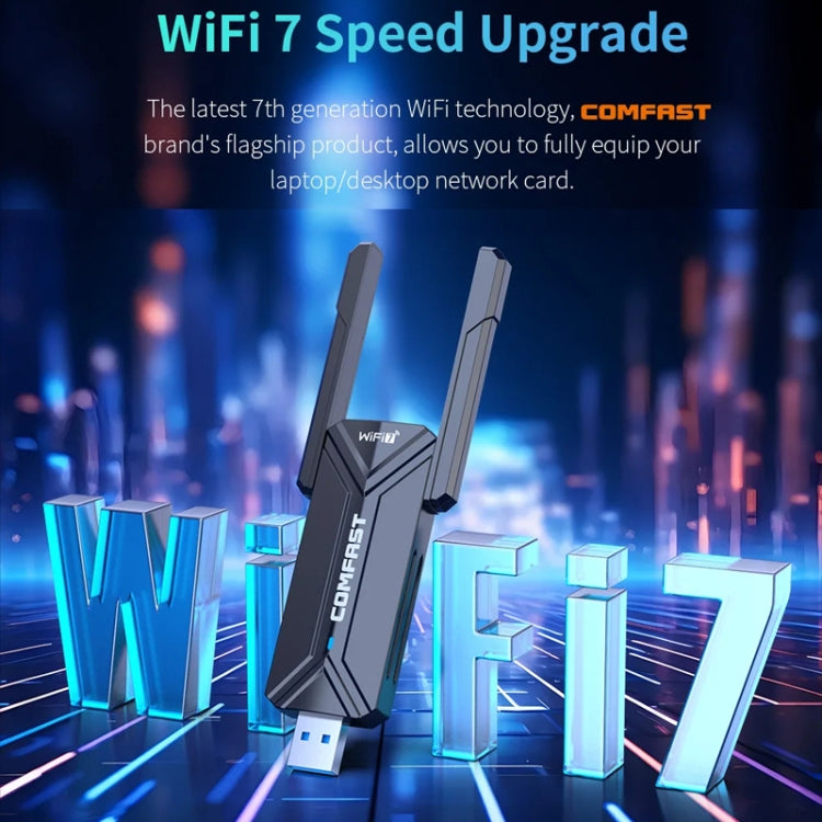 COMFAST CF-983BE WiFi7 Tri-Band 6500Mbps USB Wireless Network Adapter PC Network Card - USB Network Adapter by COMFAST | Online Shopping UK | buy2fix