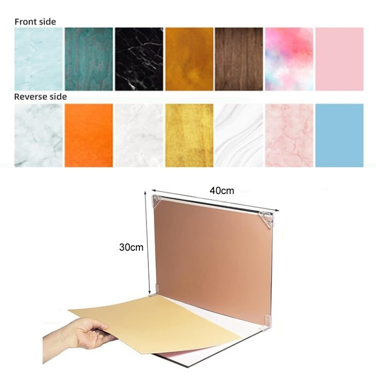 30x40cm 2+7 Thick Background Boards Photography Props Background Set, Style: Two - Wood Floor by buy2fix | Online Shopping UK | buy2fix