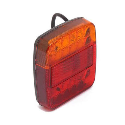 Transparent Shell Square Trailer LED Brake Tail Light - Brake Lights by buy2fix | Online Shopping UK | buy2fix