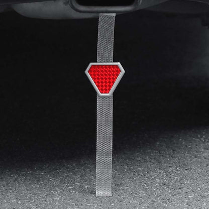 Car Triangle Night Reflective Static Eliminator Metal Grounding Strip(Red) - Static Belt by buy2fix | Online Shopping UK | buy2fix