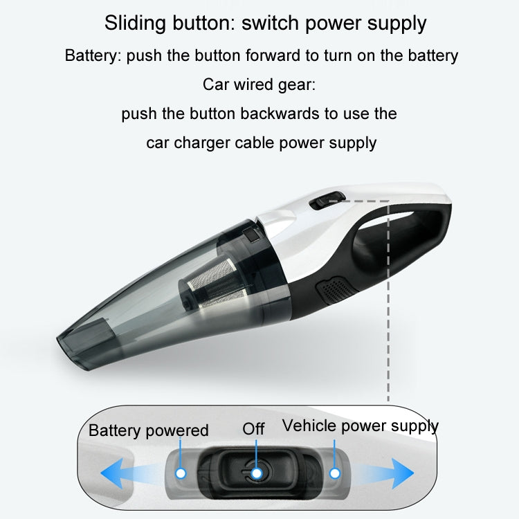 Car Handheld Portable Vacuum Cleaner With Strong Suction, Specifications: Wired + Charging 11.1V - Vacuum Cleaner by buy2fix | Online Shopping UK | buy2fix