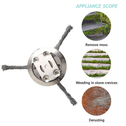 Steel Wire Weeding Wheel Twisted Wire Weeding Disc Mower Blade Accessories, Spec: 3-heads - Lawn Mower, Saws & Accessories by buy2fix | Online Shopping UK | buy2fix