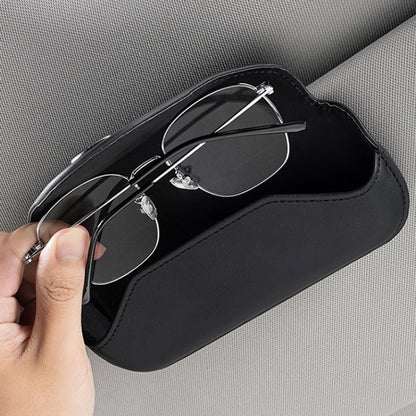 Car Sun Visor Interior Storage Glasses Bag(Gray) - Sunglasses & Glasses Clips by buy2fix | Online Shopping UK | buy2fix