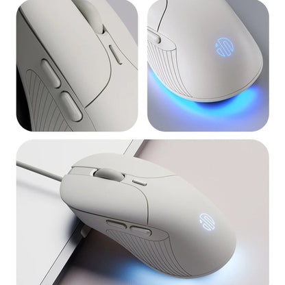 Inphic B2 Gaming Macro Mute Glow Computer Wired Mice(White) - Wired Mice by Inphic | Online Shopping UK | buy2fix