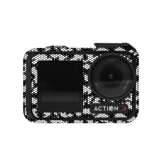 For DJI Action 4 Motion Camera Stickers All Inclusive Photo Frame Color Changing Stickers Accessories, Style: AC4-14 Snake Scale White - Protective Film & Stickers by buy2fix | Online Shopping UK | buy2fix