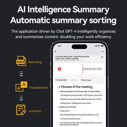 16GB AI Voice Recorder App Control Supports 58 Languages Simultaneous Interpretation / Transcribe & Summarize(Deep Gray) - Other Style by buy2fix | Online Shopping UK | buy2fix