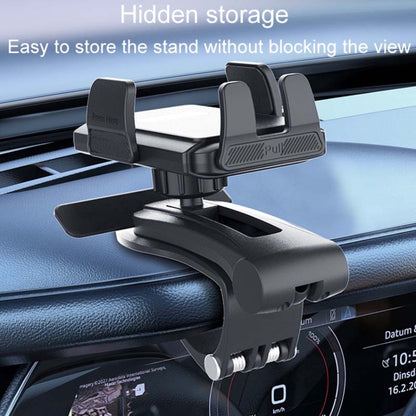 Car Dashboard Multifunctional Rotating And Folding Cell Phone Navigation Holder(Black) - Universal Car Holders by buy2fix | Online Shopping UK | buy2fix