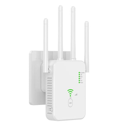 Urant U10 300Mbps 2.4G Wireless Repeater WiFi Signal Amplifier With 4 Antennas UK Plug White - Broadband Amplifiers by Urant | Online Shopping UK | buy2fix