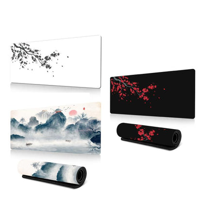 300x600x2mm Ink Painting Cherry Blossom Rubber Non-Slip Mouse Pad Desk Mat(Pattern 17) - Mouse Pads by buy2fix | Online Shopping UK | buy2fix