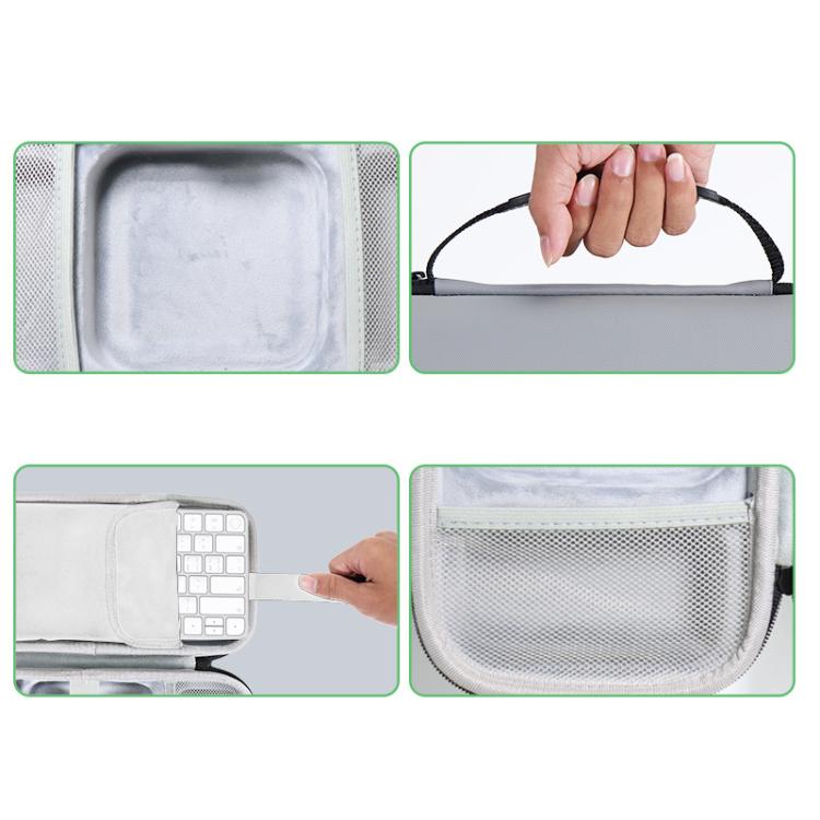 For Mac Mini M4 / M4 Pro  Storage Bag Carrying Case Can Store Keyboard, Mouse(Gray) - MINI PC Accessories & Gadgets by buy2fix | Online Shopping UK | buy2fix