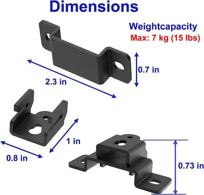 Universal Speaker Soundbar Wall Mount Metal Storage Rack(Black) - Speaker Bracket by buy2fix | Online Shopping UK | buy2fix