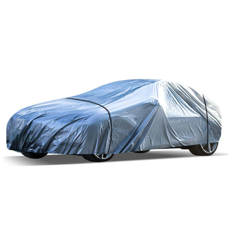 Car PE Film Waterproof And Dustproof Four Seasons Universal Coat Cover, Size: M(Silver Gray) - PE Material by buy2fix | Online Shopping UK | buy2fix