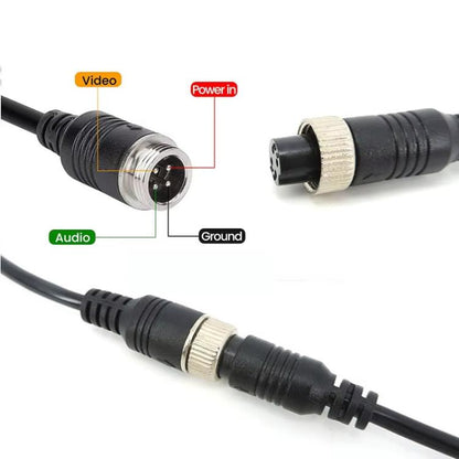 4 Pin Aviation Female To RCA Female DC Female Car Camera Adapter Connector Wire 50cm - DIY Cables by buy2fix | Online Shopping UK | buy2fix