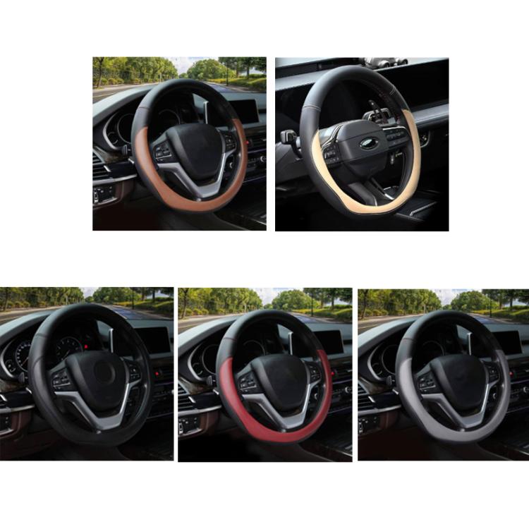 38cm Cars Universal Microfiber Steering Wheel Cover(Gray) - Steering Wheel Accessories by buy2fix | Online Shopping UK | buy2fix