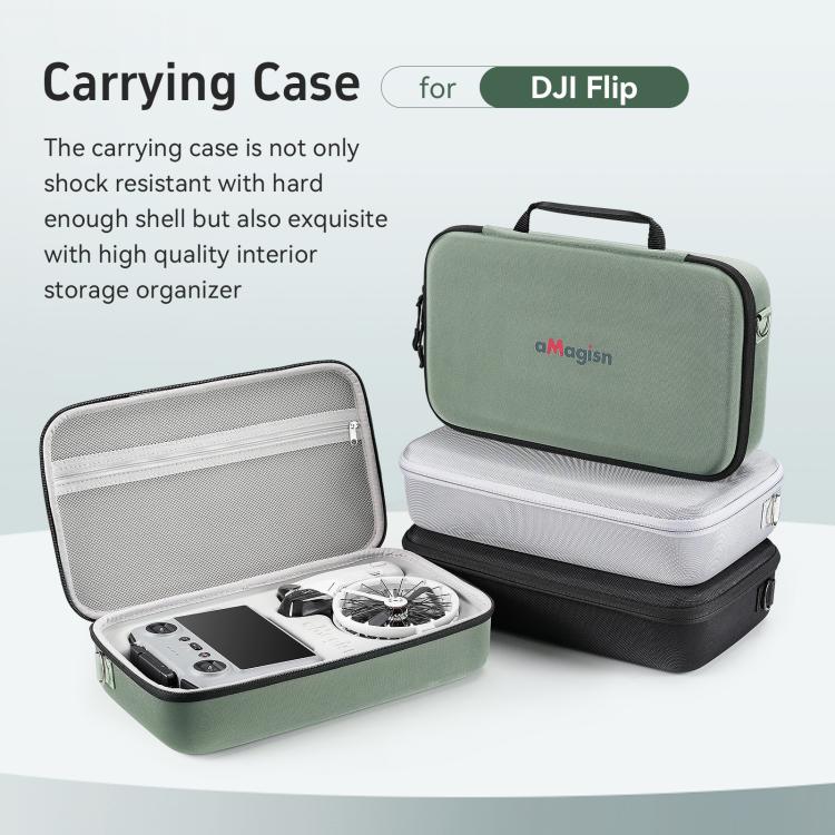 For DJI Flip Drone aMagisn Storage Case Shoulder Bag Compatible with RC 2 or RC-N3 Remote Controller(Black) - Other by aMagisn | Online Shopping UK | buy2fix