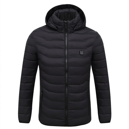 Winter Smart Electric Heating Hooded Jacket, Size:M(Black) - Down Jackets by buy2fix | Online Shopping UK | buy2fix