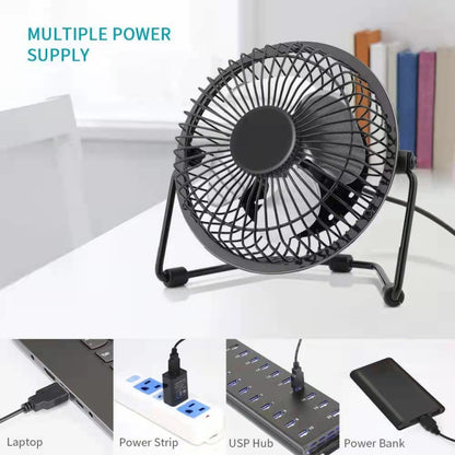 Desktop Mini USB Electric Fan (Dark Blue) - Electric Fans by buy2fix | Online Shopping UK | buy2fix