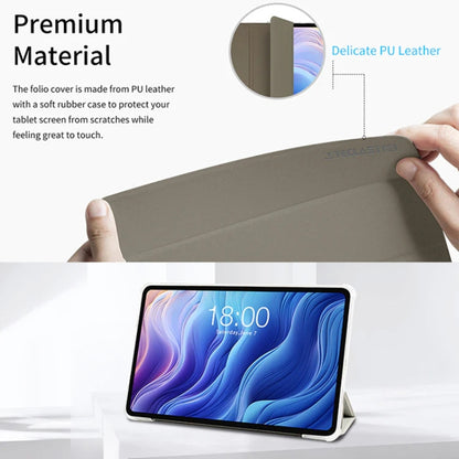 Teclast 3-Fold Holder Smart Tablet Leather Folio Case for Teclast T60 Plus - Teclast by TECLAST | Online Shopping UK | buy2fix