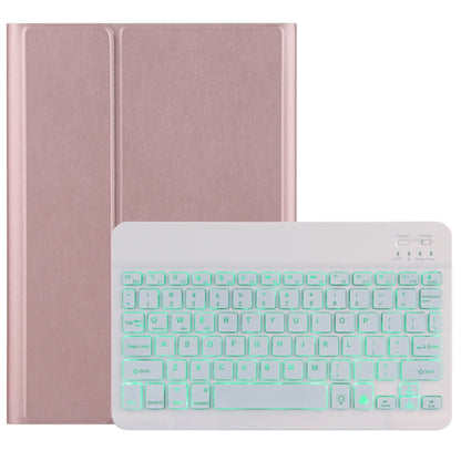 DY-M10ReL-S 2 in 1 Removable Bluetooth Keyboard + Protective Leather Tablet Case with Backlight & Holder for Lenovo Tab M10 FHD REL(Rose Gold) - Lenovo Keyboard by buy2fix | Online Shopping UK | buy2fix