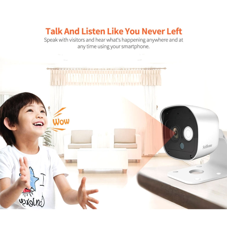 SriHome SH029 3.0 Million Pixels 1296P HD AI Camera, Support Two Way Talk / Motion Detection / Humanoid Detection / Night Vision / TF Card, AU Plug - Security by SriHome | Online Shopping UK | buy2fix