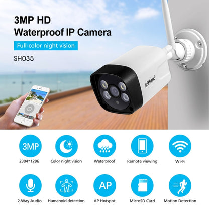 SriHome SH035 3.0 Million Pixels 1296P HD IP Camera, Support Two Way Audio / Motion Detection / Humanoid Detection / Full-color Night Vision / TF Card, UK Plug - Security by SriHome | Online Shopping UK | buy2fix