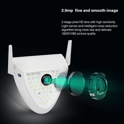 DP16 2.0 Megapixel 42 LEDs Garden Light Smart Camera, Support Motion Detection / Night Vision / Voice Intercom / TF Card, US Plug - Security by buy2fix | Online Shopping UK | buy2fix