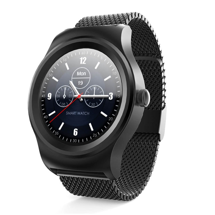 SMA-Round 1.28 inch Color Touch Screen Bluetooth Steel Strap Smart Watch, Waterproof, Support Voice Control / Heart Rate Monitor / Sleep Monitor / Bluetooth Camera, Compatible with Android and iOS System - Smart Wear by buy2fix | Online Shopping UK | buy2fix