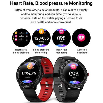 Z06 Fashion Smart Sports Watch, 1.3 inch Full Touch Screen, 5 Dials Change, IP67 Waterproof, Support Heart Rate / Blood Pressure Monitoring / Sleep Monitoring / Sedentary Reminder (Black Red) - Smart Wear by buy2fix | Online Shopping UK | buy2fix