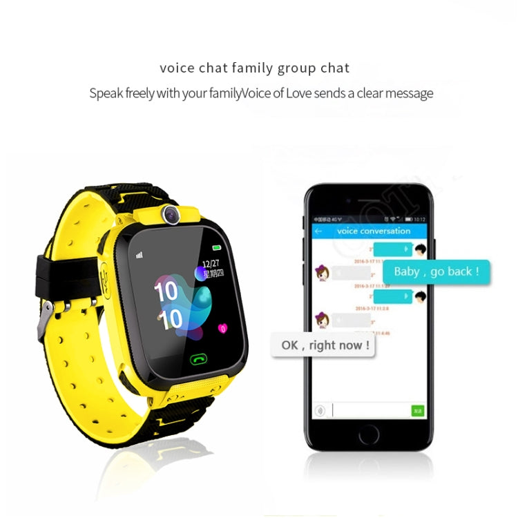 Q12B 1.44 inch Color Screen Smartwatch for Children, Support LBS Positioning / Two-way Dialing / One-key First-aid / Voice Monitoring / Setracker APP (Yellow) - Smart Wear by buy2fix | Online Shopping UK | buy2fix