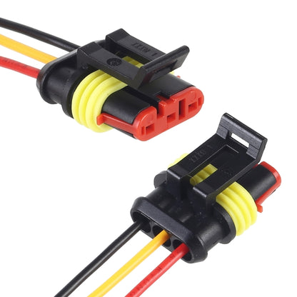 10pcs 3P Car Waterproof Plug Car Connector Plug-In, Length：10cm - Cables & Connectors by buy2fix | Online Shopping UK | buy2fix