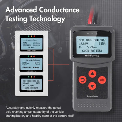 MICRO-200 PRO Car Battery Tester Battery Internal Resistance Life Analyzer, Nordic Version - Code Readers & Scan Tools by buy2fix | Online Shopping UK | buy2fix