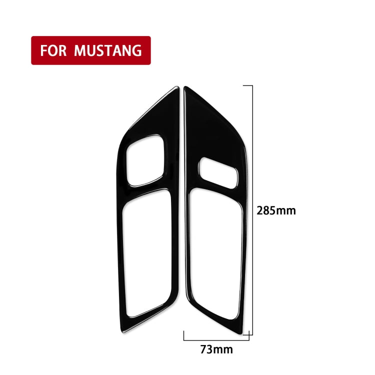 For Ford Mustang 2015-2020 Car Door Handle Panel Decorative Sticker, Left Drive (Black) - In Car by buy2fix | Online Shopping UK | buy2fix