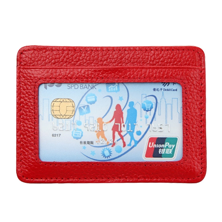 KB37 Antimagnetic RFID Litchi Texture Leather Card Holder Wallet Billfold for Men and Women (Red) - Antimagnetic RFID Package by buy2fix | Online Shopping UK | buy2fix