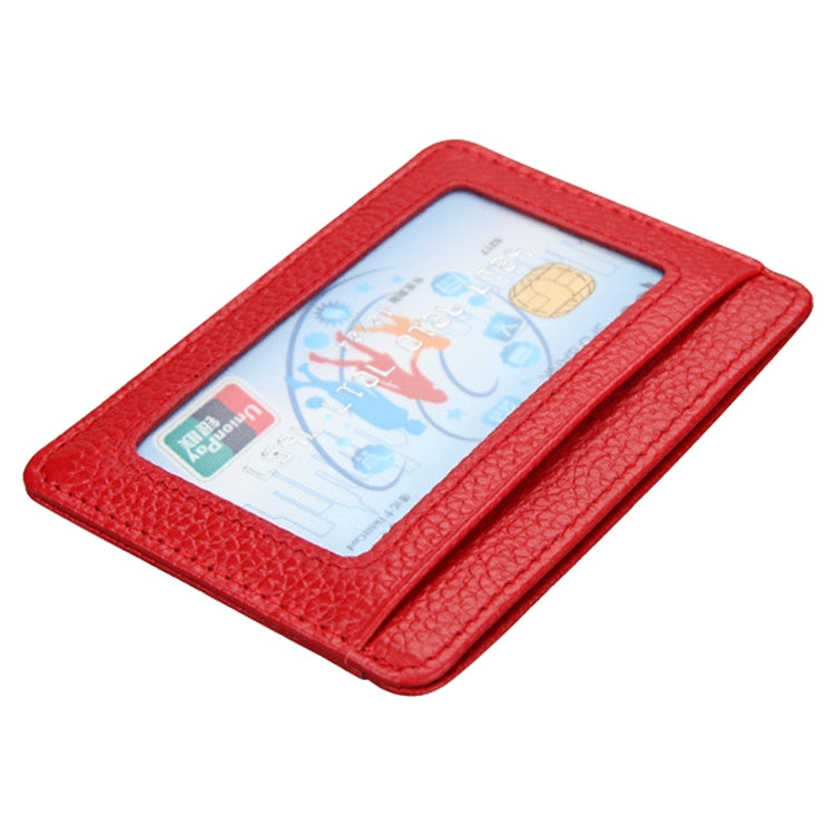 KB37 Antimagnetic RFID Litchi Texture Leather Card Holder Wallet Billfold for Men and Women (Red) - Antimagnetic RFID Package by buy2fix | Online Shopping UK | buy2fix