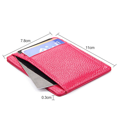 KB37 Antimagnetic RFID Litchi Texture Leather Card Holder Wallet Billfold for Men and Women (Red) - Antimagnetic RFID Package by buy2fix | Online Shopping UK | buy2fix