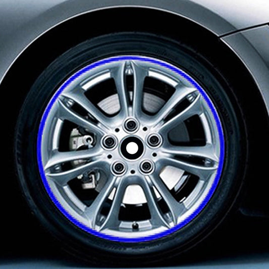 Color 17 inch Wheel Hub Reflective Sticker for Luxury Car(Blue) - Decorative Strip by buy2fix | Online Shopping UK | buy2fix