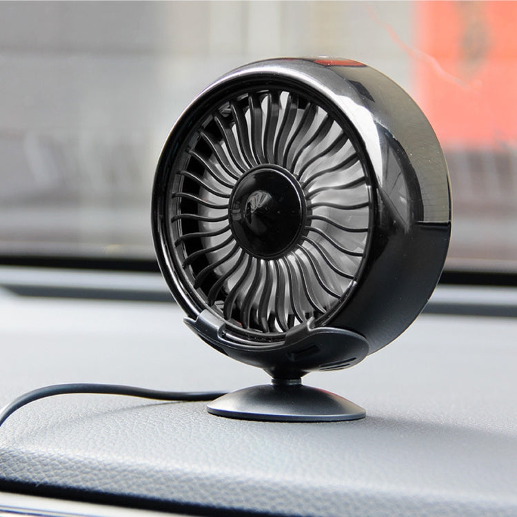 Portable Car Electric Cooling Fan with Base(Silver) - Heating & Fans by buy2fix | Online Shopping UK | buy2fix