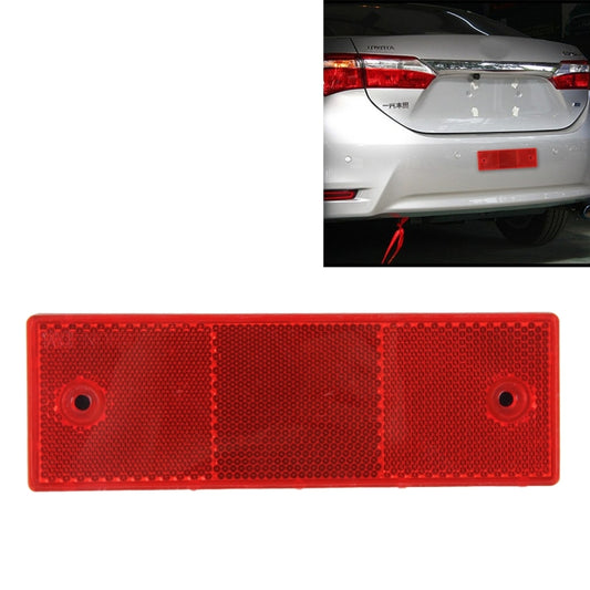 10 PCS Car Rear Bumper Warning Plastic Reflector and Sign(Red) - Reflective Material by buy2fix | Online Shopping UK | buy2fix