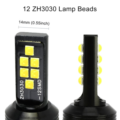 2 PCS H3 DC9-16V / 3.5W / 6000K / 320LM Car Auto Fog Light 12LEDs SMD-ZH3030 Lamps, with Constant Current (White Light) - Fog / Driving Lights by buy2fix | Online Shopping UK | buy2fix